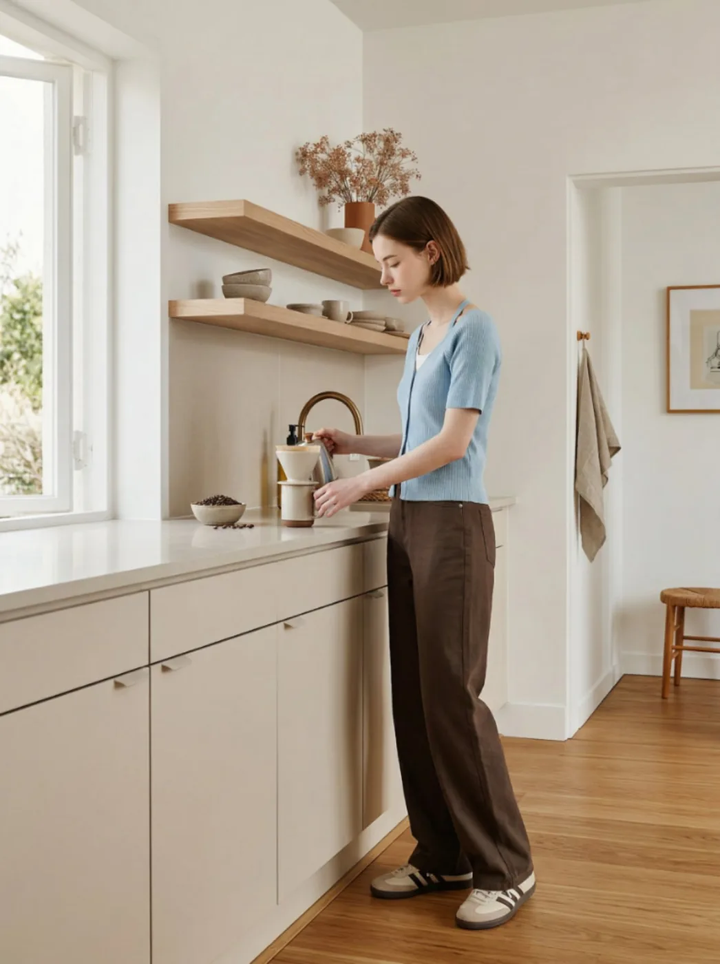 Brown Cotton Pants — AI Fashion Lookbook look 3