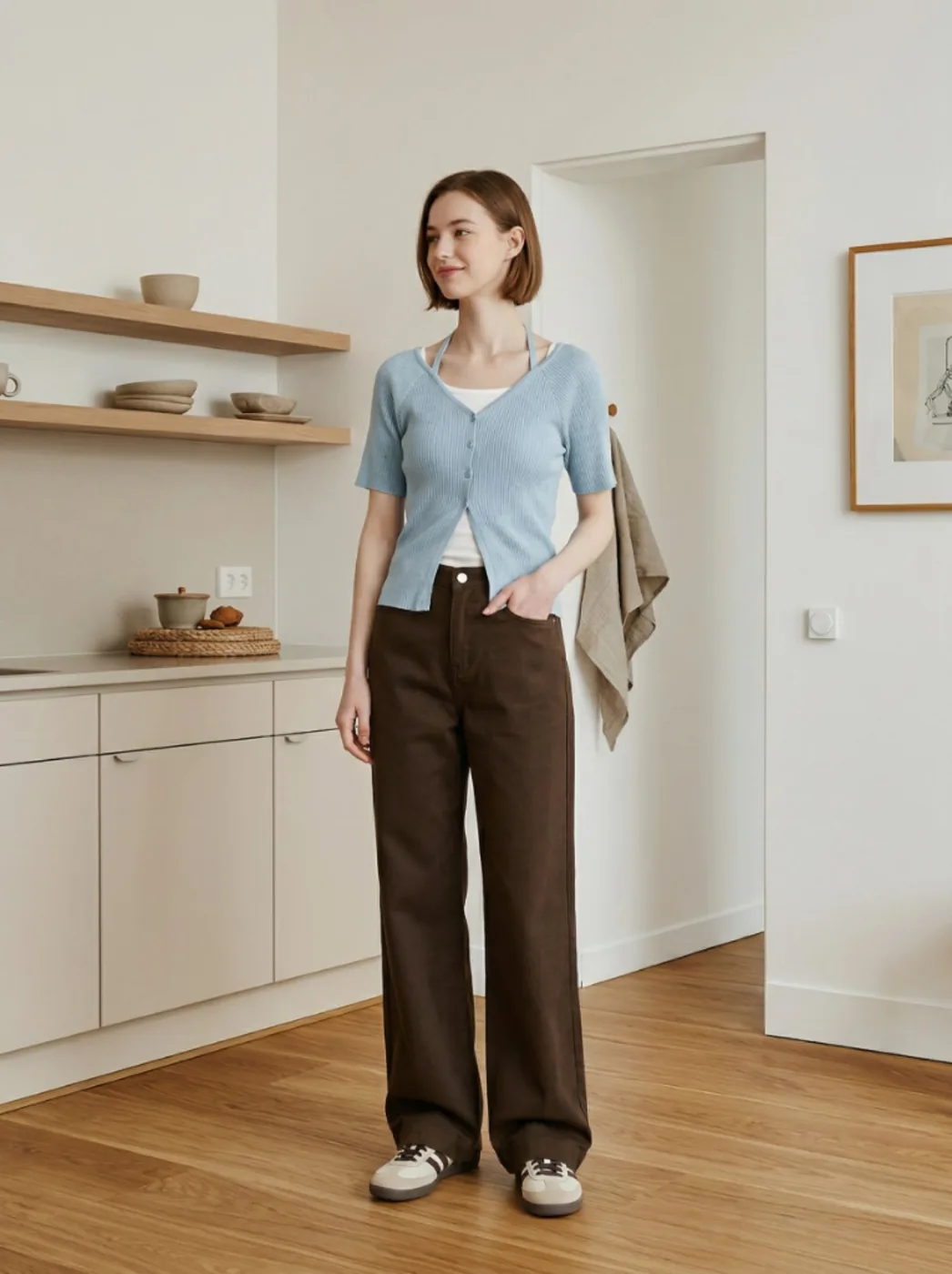 Brown Cotton Pants — AI Fashion Lookbook look 4