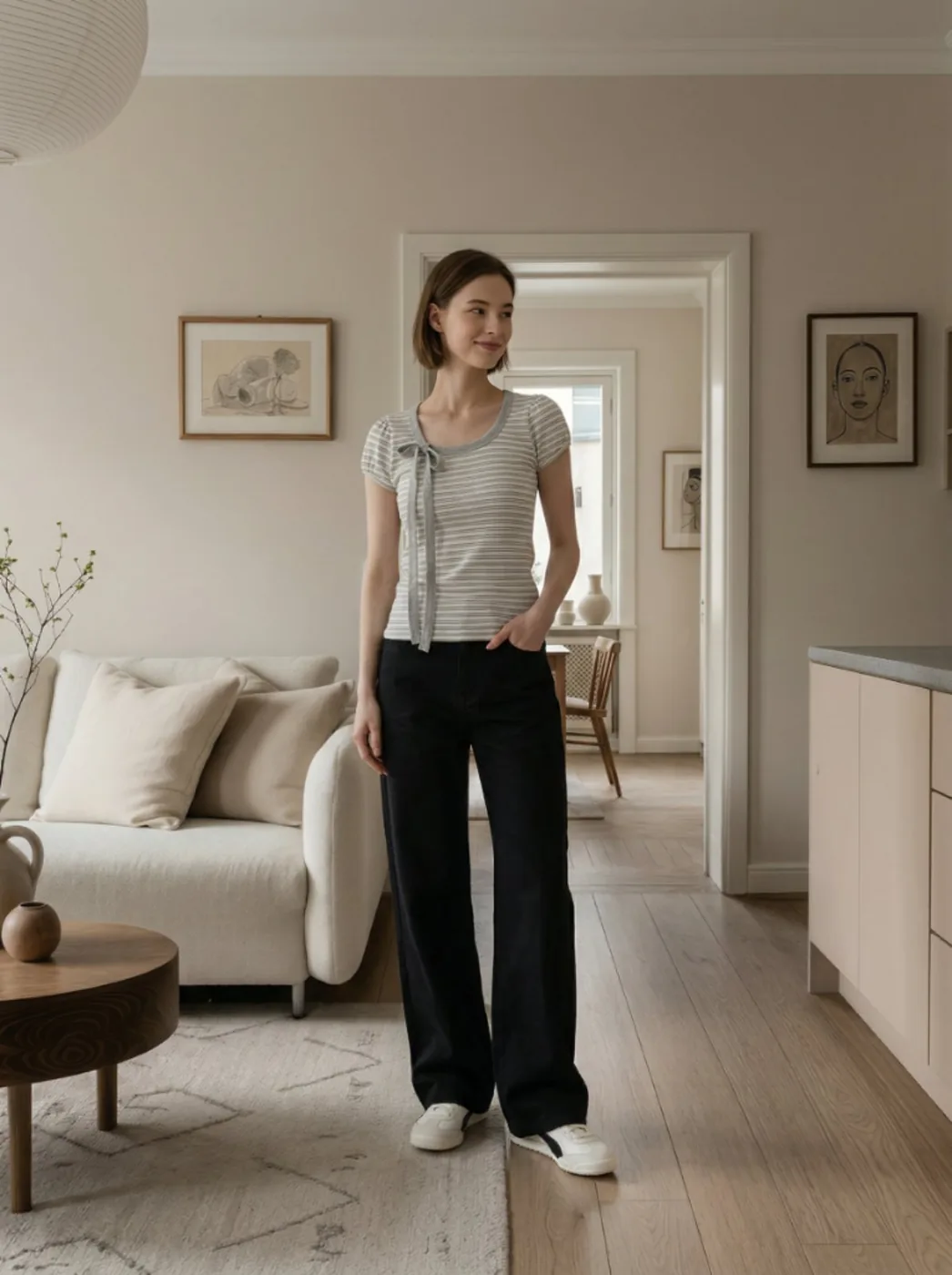 Black Cotton Pants — AI Fashion Lookbook look 2