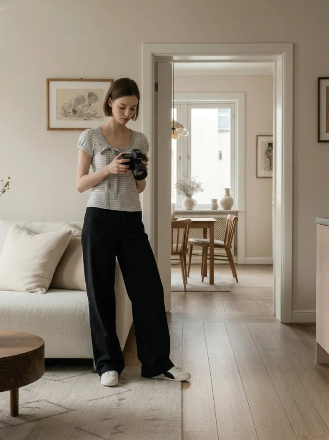 Black Cotton Pants — AI Fashion Lookbook look 4