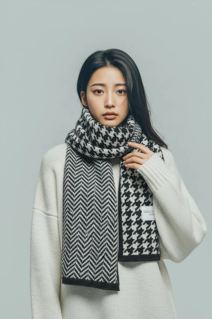 Houndstooth Scarf — Product Ad look 2