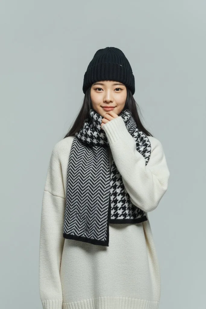 Houndstooth Scarf — Product Ad look 3